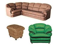 Комплект Барон угловой диван + кресло + пуф